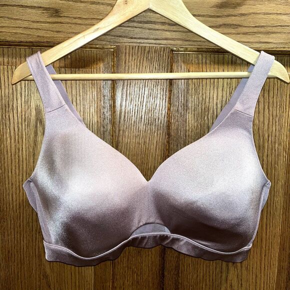 Cacique Lightly Lined No Wire Bra 40DD Shimmer Pink Everyday Comfort Adjustable - Picture 1 of 6